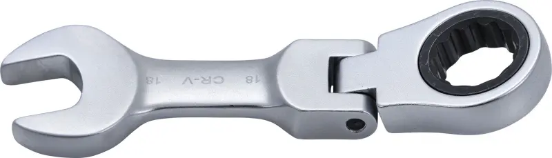 BGS 6918 Krátký očkoplochý klíč 18 mm s ráčnou, kloubový (BGS106918)