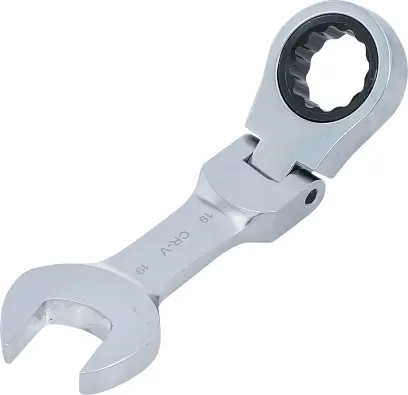 BGS 6919 Krátký očkoplochý klíč 19 mm s ráčnou, kloubový (BGS106919)