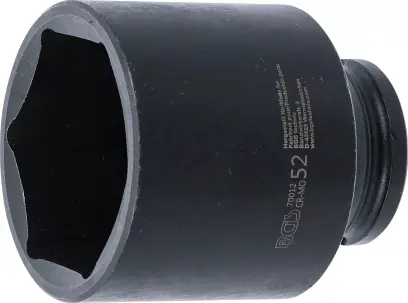 Nástrčná hlavice 1/2" šestihran 52 mm BGS1070012 rázová (BGS1070012)