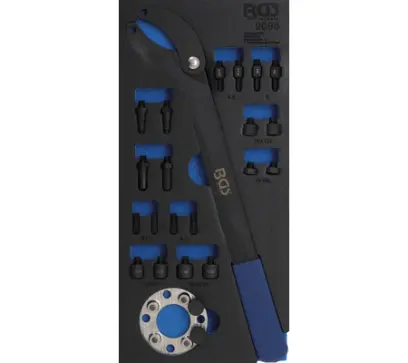 Vložka do dílenského vozíku 1/3: souprava nářadí k přidržování vačkových hřídelí pro VAG, BGS 9696 (BGS109696)