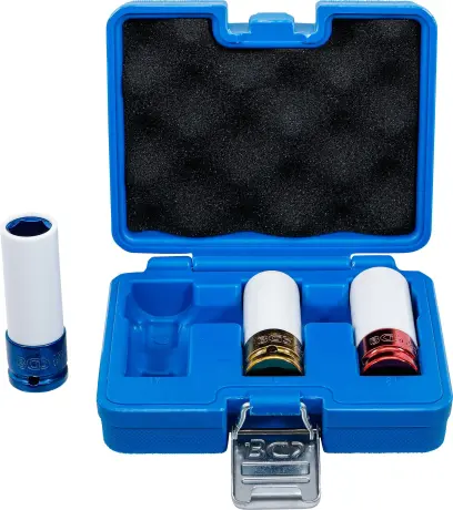 BGS 7200 Nástrčné hlavice 1/2" 17 ÷ 21 mm prodloužené pro Al kola. Sada 3 ks (BGS107200)