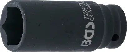 Nástrčná hlavice 1/2" 24 mm BGS107224, prodloužená, tvrzená, Pro Torque (BGS107224)
