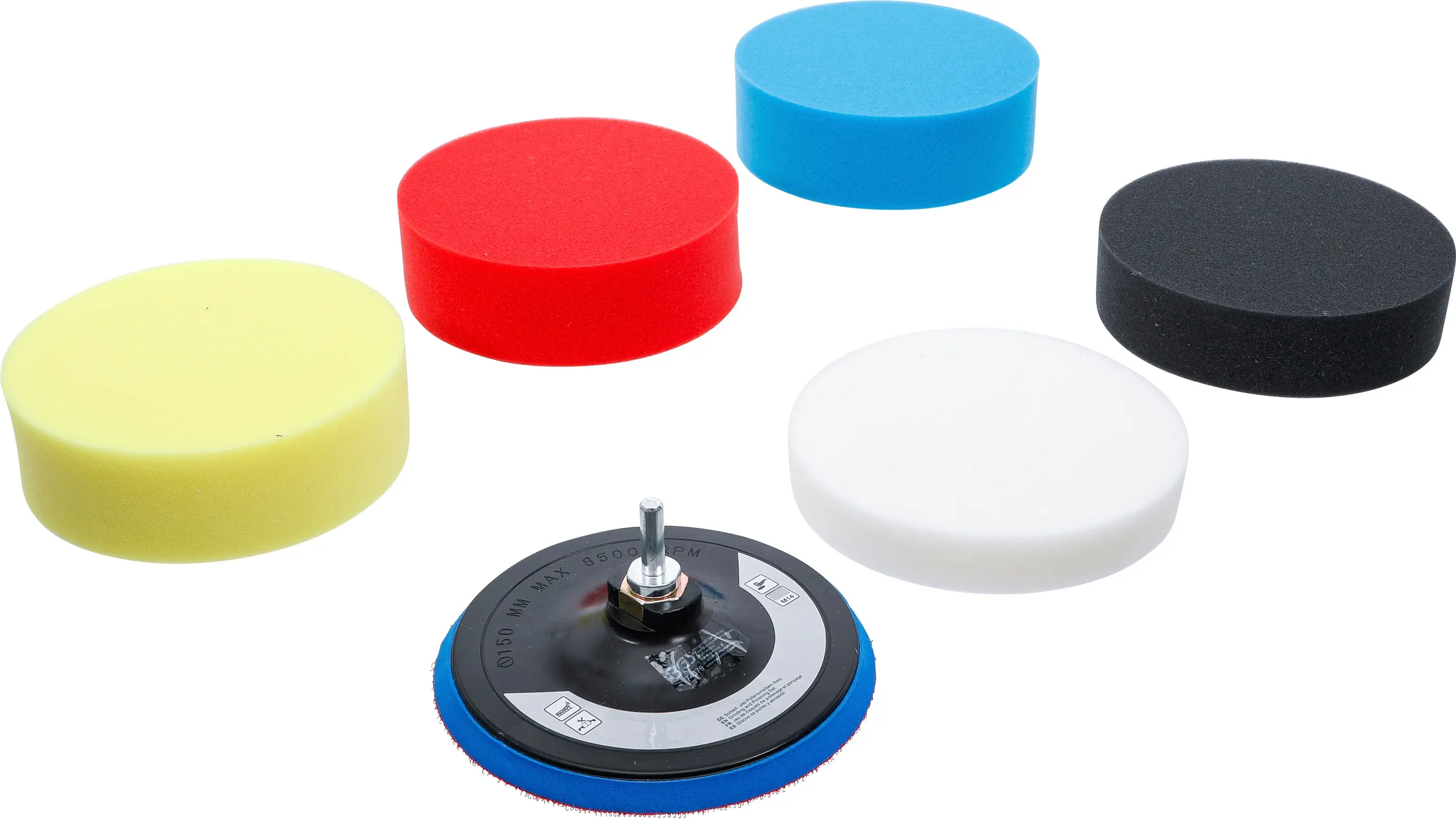 Lešticí houbičky pr. 150 mm BGS1074379 (Sada 6 dílů) (BGS1074379)