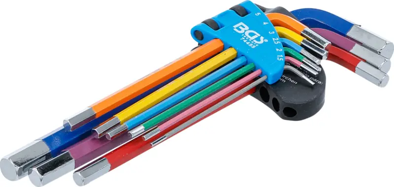 Zástrčné klíče šestihran 1,5 ÷ 10 mm BGS1074455 vícebarevné (Sada 9 dílů) (BGS1074455)