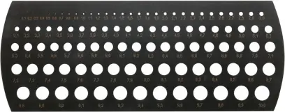 Milimetrová šablona na ot vory 0,1-10mm/ 0,1mm FORM AT