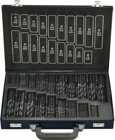 Sada spirálových vrtáků D IN338 HSS tvářený typ RN 1,0 - 10 mm 170 ks FORTIS