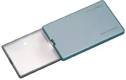 Ruční lupa se svítilnou Eschenbach easyPOCKET - modrá metalíza (4x)