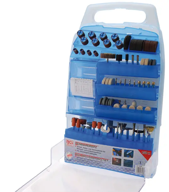 sada leštících, brousících a řezacích nástrojů, 150 dílů (BGS108060)