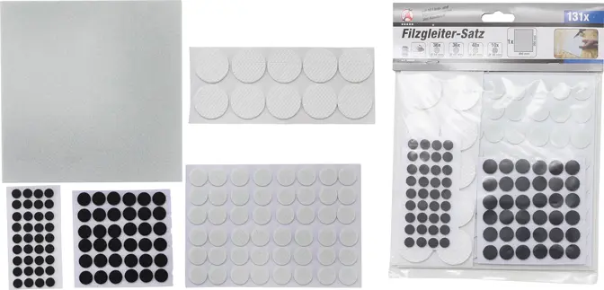 Podložky filcové BGS 80865 pod nábytek, 131 dílů (BGS1080865)