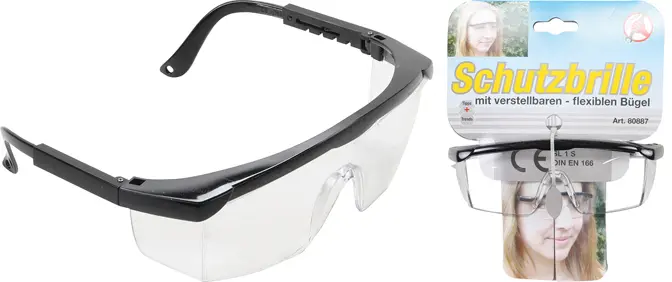 brýle ochranné s nastavitelným třmenem transparent (BGS1080887)