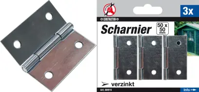 Sada závěsů 50 x 50 mm 3dílná (BGS1080915)