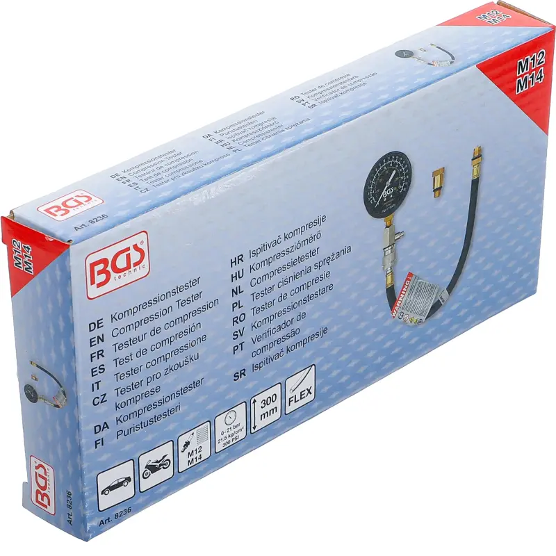 Tester pro zkoušku komprese benzínových motorů BGS108236 (BGS108236)