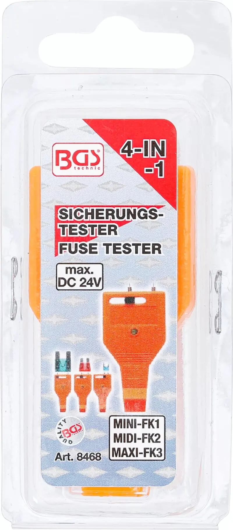 Tester pojistek BGS 8468 pro mini, standardní a maxi pojistky (BGS108468)