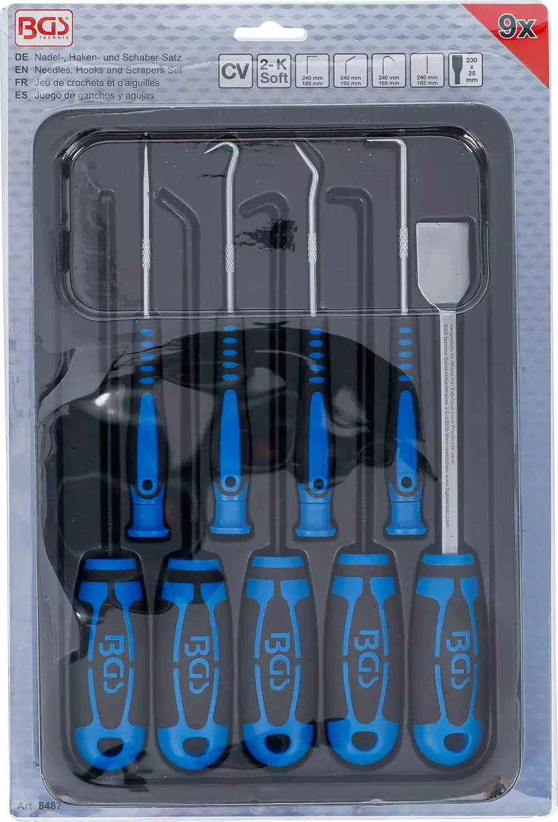 Jehly a háky BGS108487 Sada 9 dílů (BGS108487)