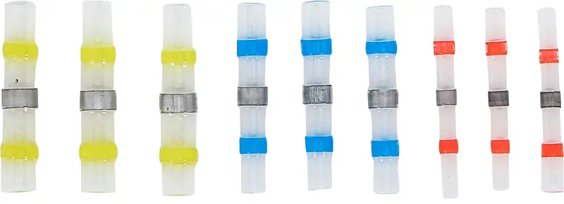 Pájecí konektory pr. 2,7-4,5-6,8 mm BGS 85220 smršťovací bužírka, 9 dílů (BGS1085220)