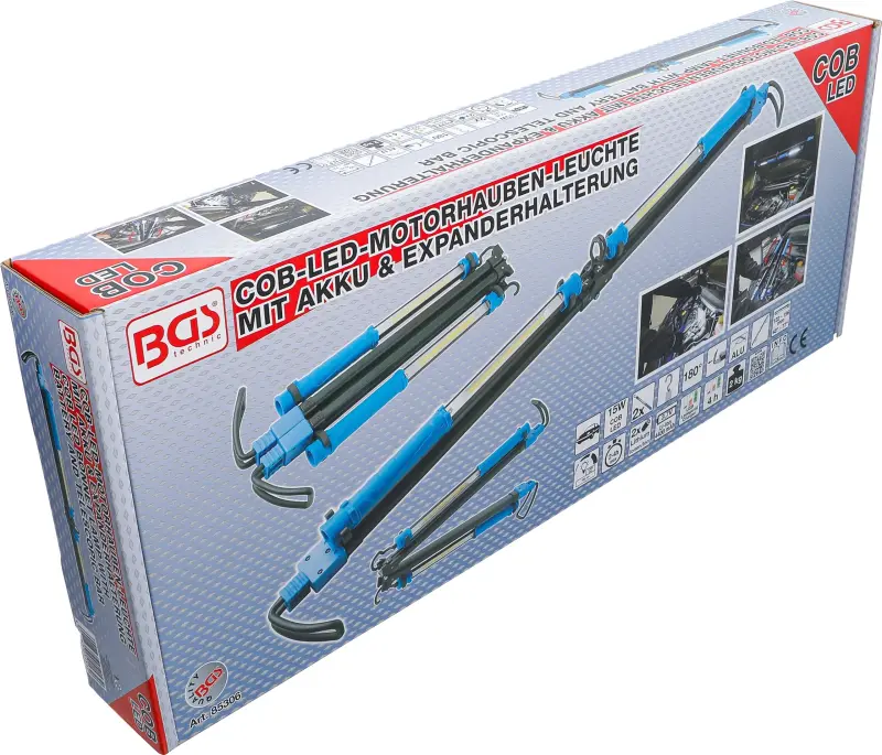 Aku svítilna pod kapotu BGS Technic 2 COB-LED, 2x aku 3,6 Ah, 1500 lm, BGS 85306 (BGS1085306)