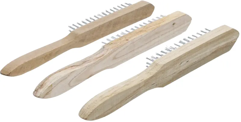 Ruční drátěné kartáče Kraftmann BGS1085815, dřevěná rukojeť (2-, 3- a 4řadé) Sada 3 ks (BGS1085815)