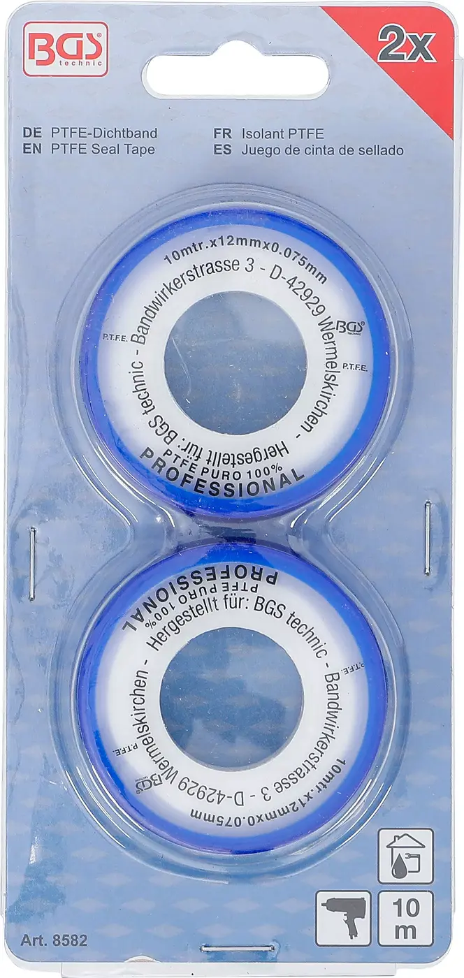 Teflonové pásky 12 mm x 10 m BGS 8582 2 ks (BGS108582)