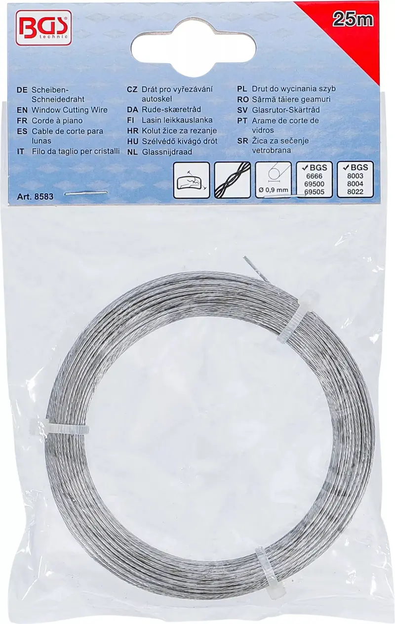 Drát pro vyřezávání autoskel 0,9 mm x 25 m BGS108583 (BGS108583)