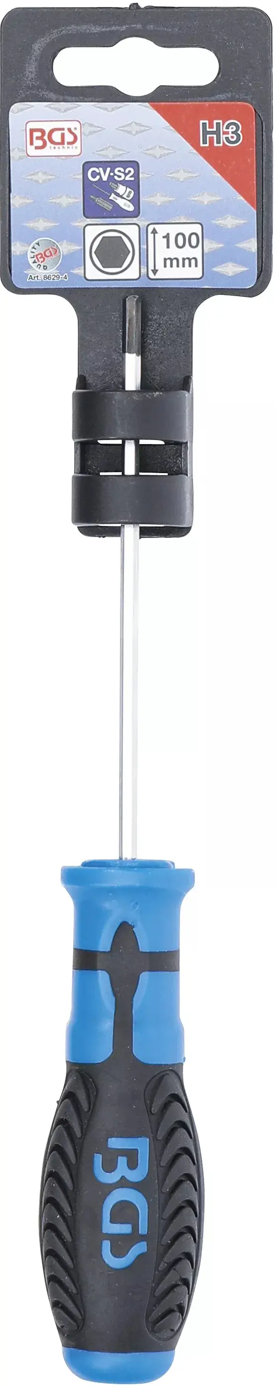 Šestihranný šroubovák (inbus) 3 x 100 mm BGS108629-4, Black tip (BGS108629-4)