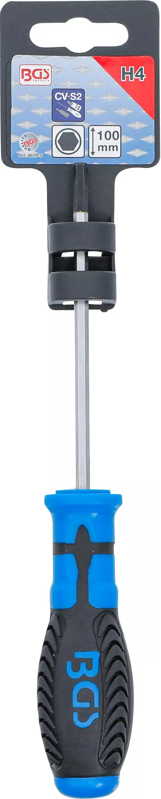 Šestihranný šroubovák (inbus) 4 x 100 mm BGS108629-5, Black tip (BGS108629-5)