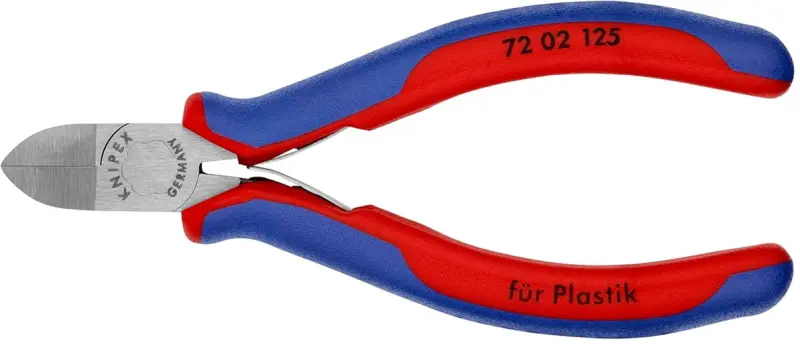 Kleště Knipex 72 02 125 štípací boční bez fazety, PVC (K 72 02 125)