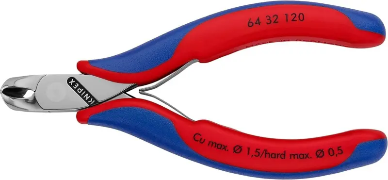 Čelní štípací kleště Knipex 64 32 120 - pro elektroniku, šikmé břity (K 64 32 120)
