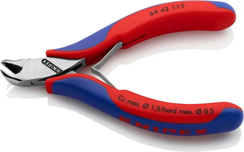 Čelní štípací kleště Knipex 64 42 115 - pro elektroniku, šikmé břity, krátká hlava (K 64 42 115)