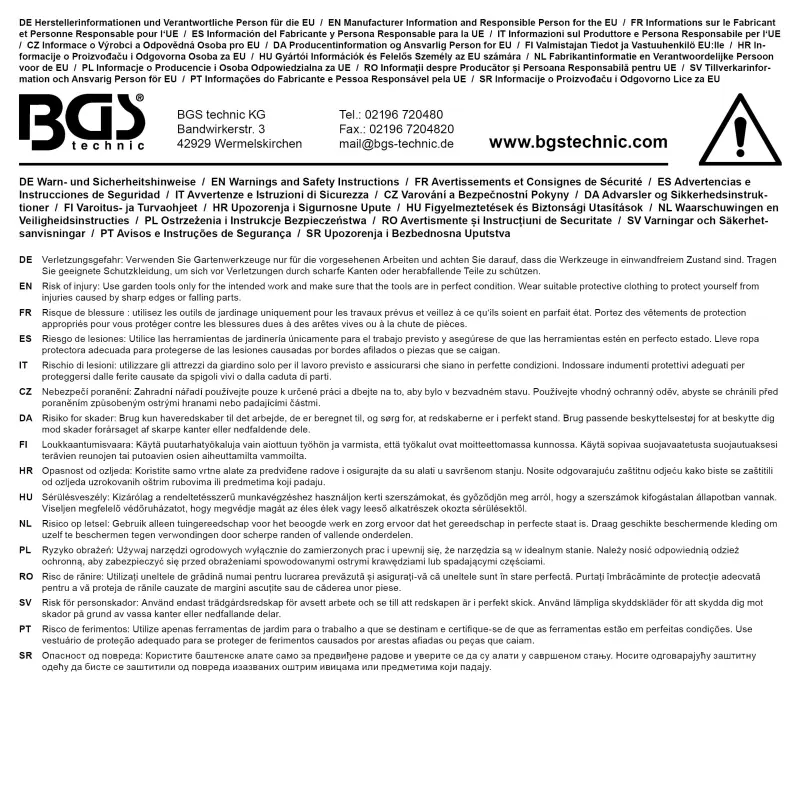 Nástroje pro montáž markýz BGS1088306 (Sada 6 ks) (BGS1088306)