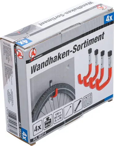 Nástěnné háčky BGS1088314 (Sada 4 díly) (BGS1088314)