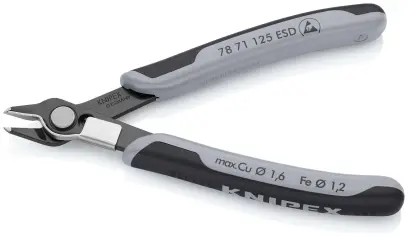Boční štípací kleště Knipex 78 71 125 ESD - Electronic Super-Knips (K 78 71 125 ESD)