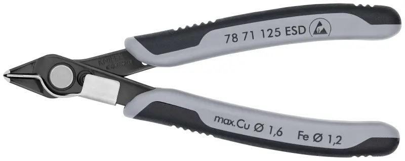 Boční štípací kleště Knipex 78 71 125 ESD - Electronic Super-Knips (K 78 71 125 ESD)