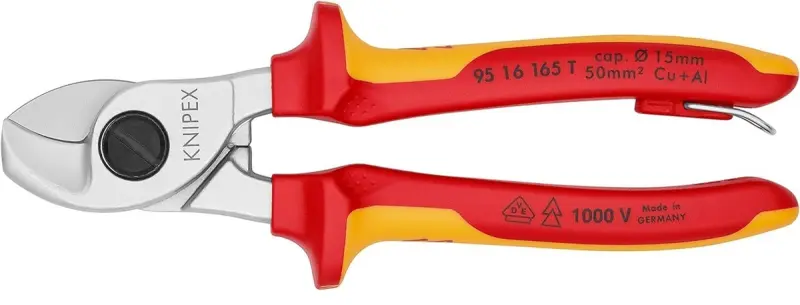 Kabelové nůžky Knipex 95 16 165 T vícesložkové návl. VDE (K 95 16 165 T)
