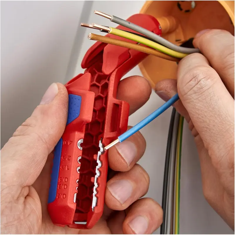 Odizolovací nástroj Knipex 16 95 02 SB ErgoStrip pro leváky (K 16 95 02 SB)