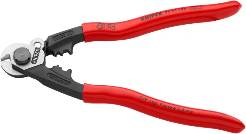 Nůžky Knipex 95 61 190 na ocelová lana (10 mm2/4 mm) (K 95 61 190)