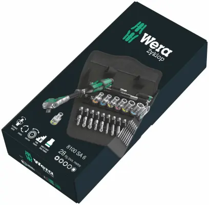 Wera 004016 Ráčnová sada 1/4" 8100 SA 6 Zyklop Speed (Sada 28 dílů) (W05004016001)