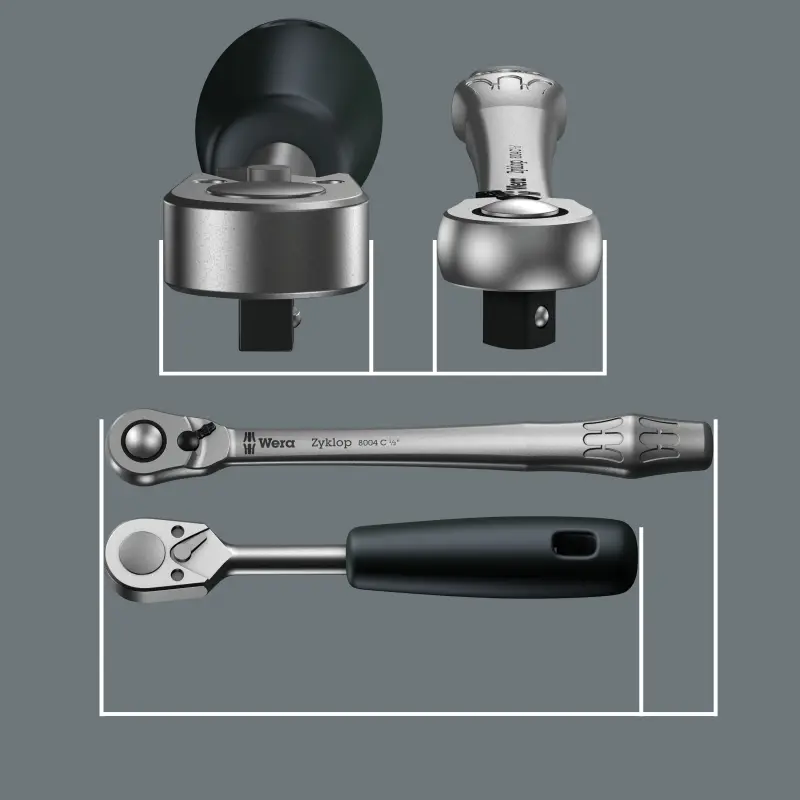 Wera 004018 Ráčnová sada Zyklop Metal 1/4" typ 8100 SA 8, metrická - 28 dílů (W05004018001)