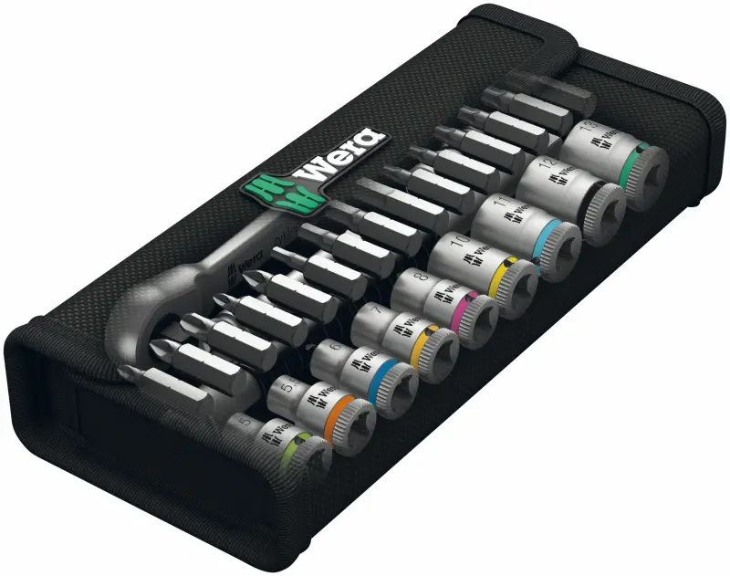 Wera 004018 Ráčnová sada Zyklop Metal 1/4" typ 8100 SA 8, metrická - 28 dílů (W05004018001)