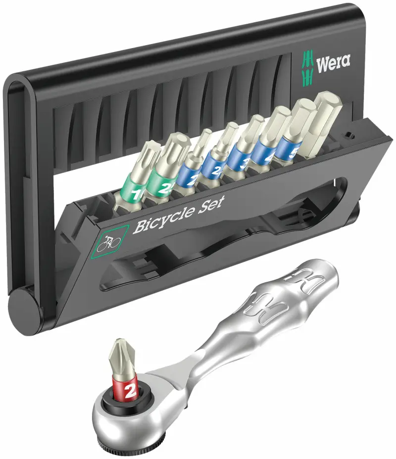 Wera 004177 Šroubovací bity Zyklop 1/4" Bicycle Set  9 s ráčnou 1/4" Mini 8001 A - 10 dílů (W05004177001)