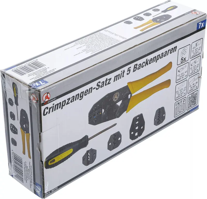 Krimpovací kleště Kraftmann s 5 páry čelistí BGS109070 Sada 7 ks v tašce (BGS109070)