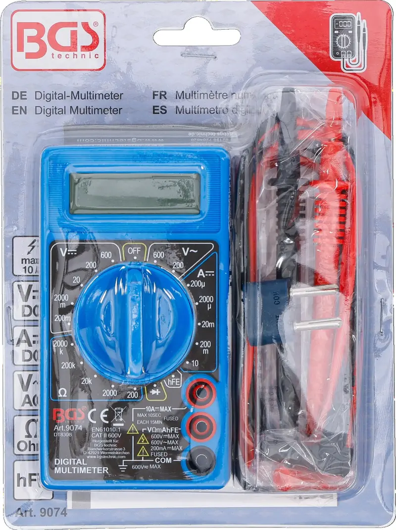 Digitální multimetr BGS109074 3,5 místný displej LCD (BGS109074)