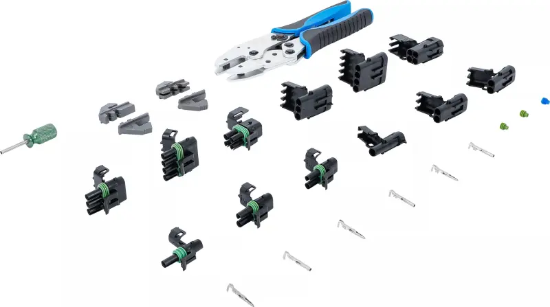 Kimpovací kleště s vodotěsnými konektory BGS109097 (Sada 220 dílů) (BGS109097)