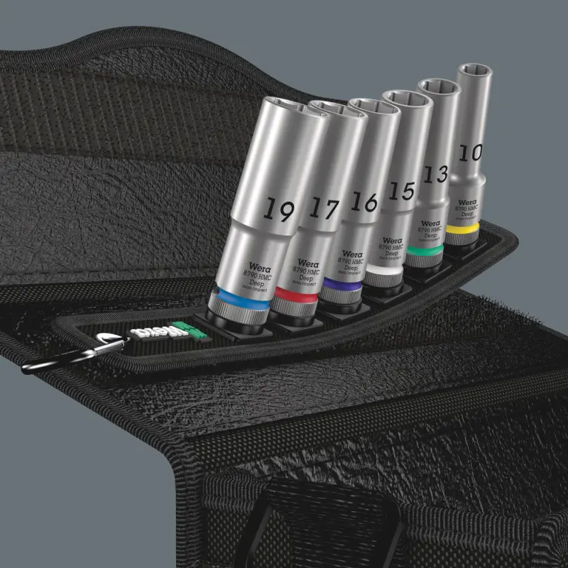 Wera 004565 Nástrčné hlavice 1/2" 10 ÷ 19 mm Belt C Deep 1, prodloužené - 6 dílů (W05004565001)