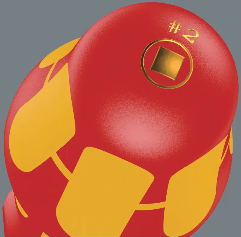 Wera 004781 Izolovaný čtyřhranný šroubovák # 2 x 100 mm Typ 168 i VDE (W05004781001)