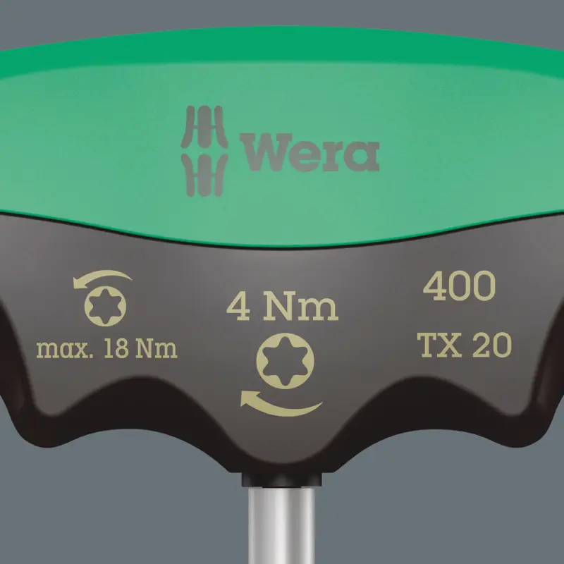 Wera 005090 ndikátor utahovacího momentu, TX 20 x 4,0 Nm typ 400 TX, T rukojeť (W05005090001)