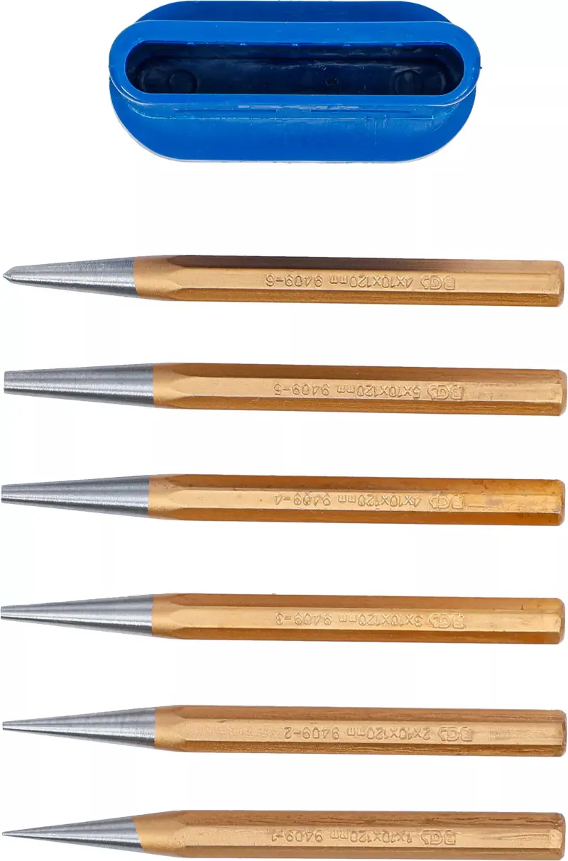 Vyrážeče/důlčíky pr. 1 ÷ 5 mm BGS109409 (Sada 6 dílů) (BGS109409)