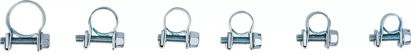 Hadicové spony 6 ÷ 16 mm BGS109476, ocel. Sada 30 ks (BGS109476)