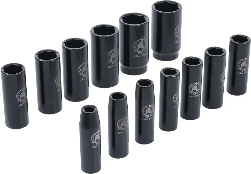Nástrčné hlavice 1/2" Kraftmann 10 ÷ 32 mm BGS1095207, tvrzené. Sada 13 dílů (BGS1095207)