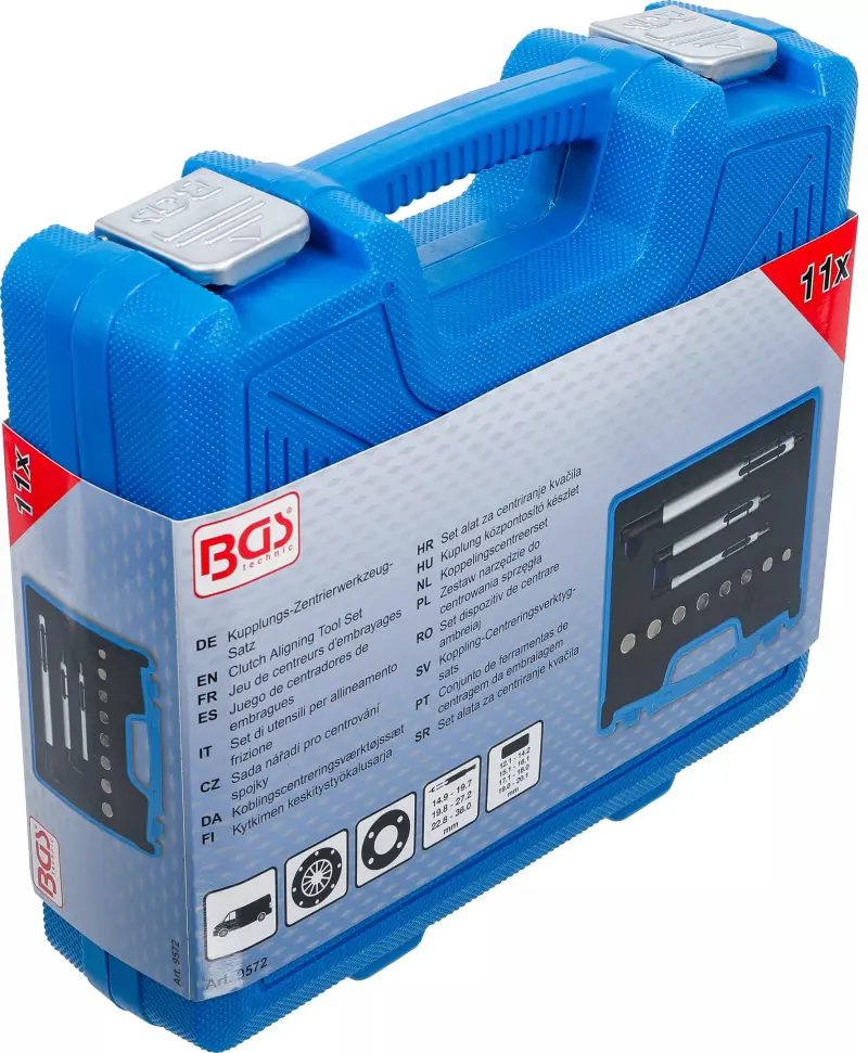 Centrovací trny spojky pr. 12,1 ÷ 36 mm BGS109572 Sada 11 dílů (BGS109572)