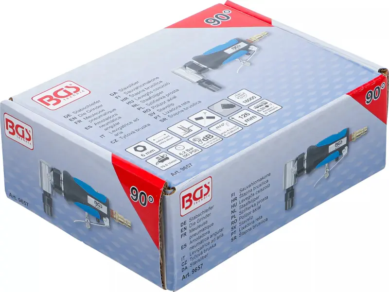 Tyčová bruska velmi krátká 90° zahnutá (126 mm) BGS 9657 (BGS109657)